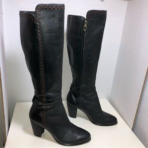 Ugg Claudine 1005663 Black Leather Tall Boot